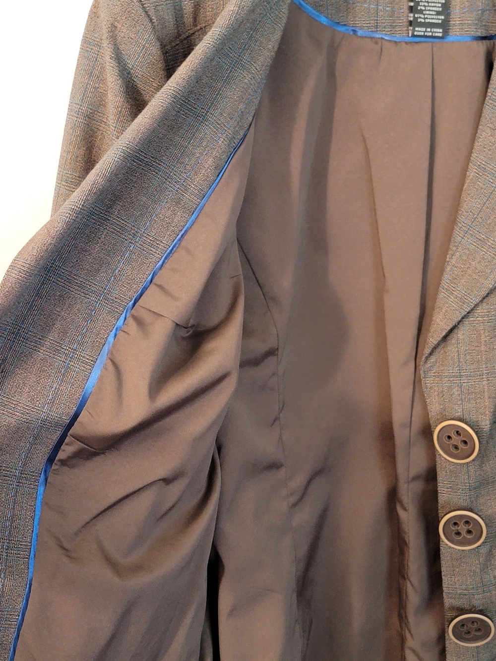 Lane Bryant Brown Plaid Blazer and Pants Set Size 20 - Picture 10 of 16